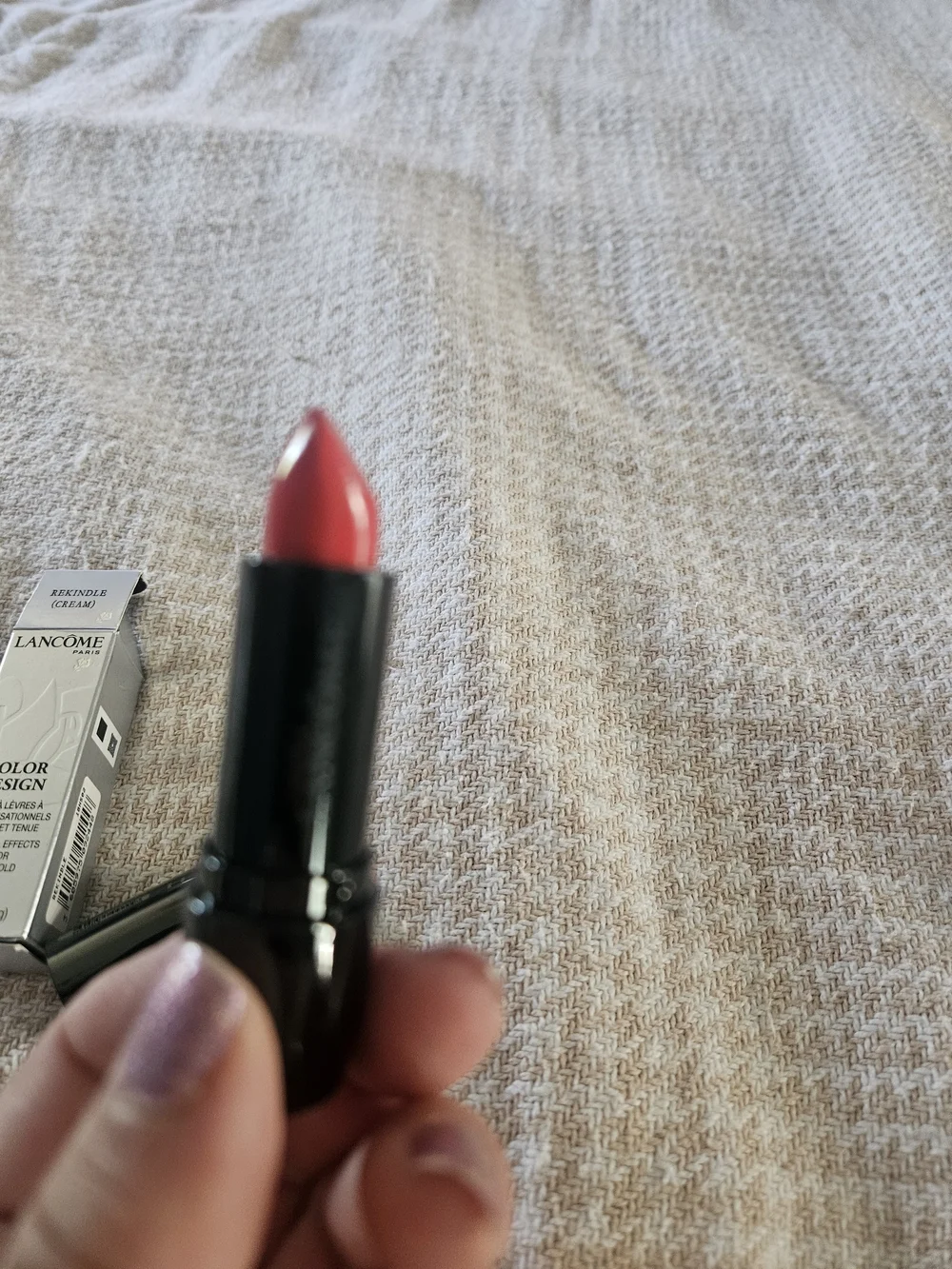 Lancome Rekindle Color Red Lipstick – Classic Bold Lip Color, Tried on Once.